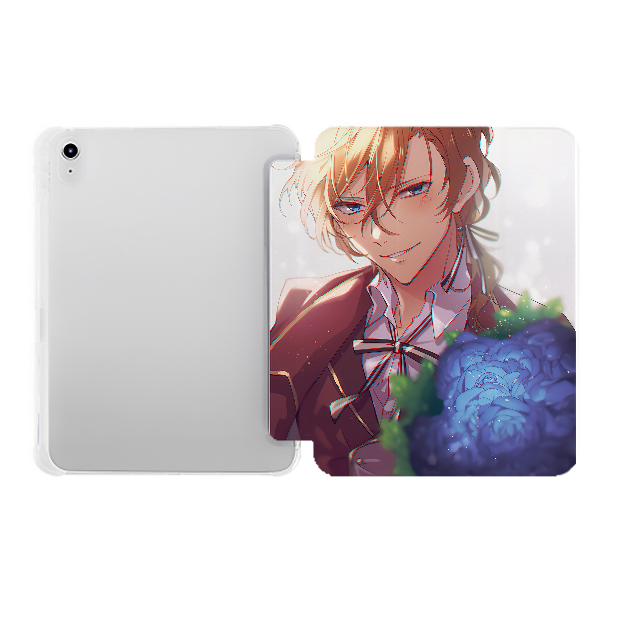 （画像用） 文豪ストレイドッグス Bungo Stray Dogs IPad ケース ペン収納付き 三つ折りスタンド PUレザー×シリコン 対応機種9.5/10.5/10.9インチ